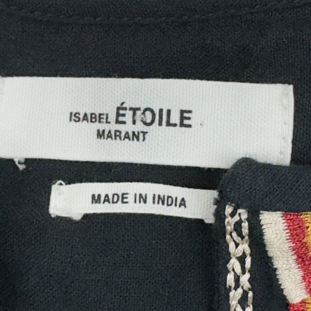 Isabel Marant Etoile Cotton Boho Embroidered Long Sleeve Top Women's Size 38/M/6 - Picture 5 of 8